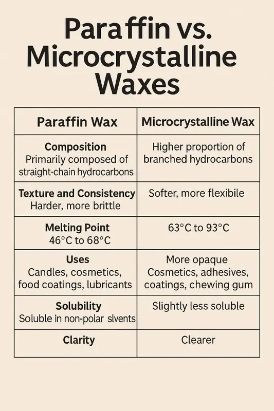 Paraffin wax and microcrystalline wax