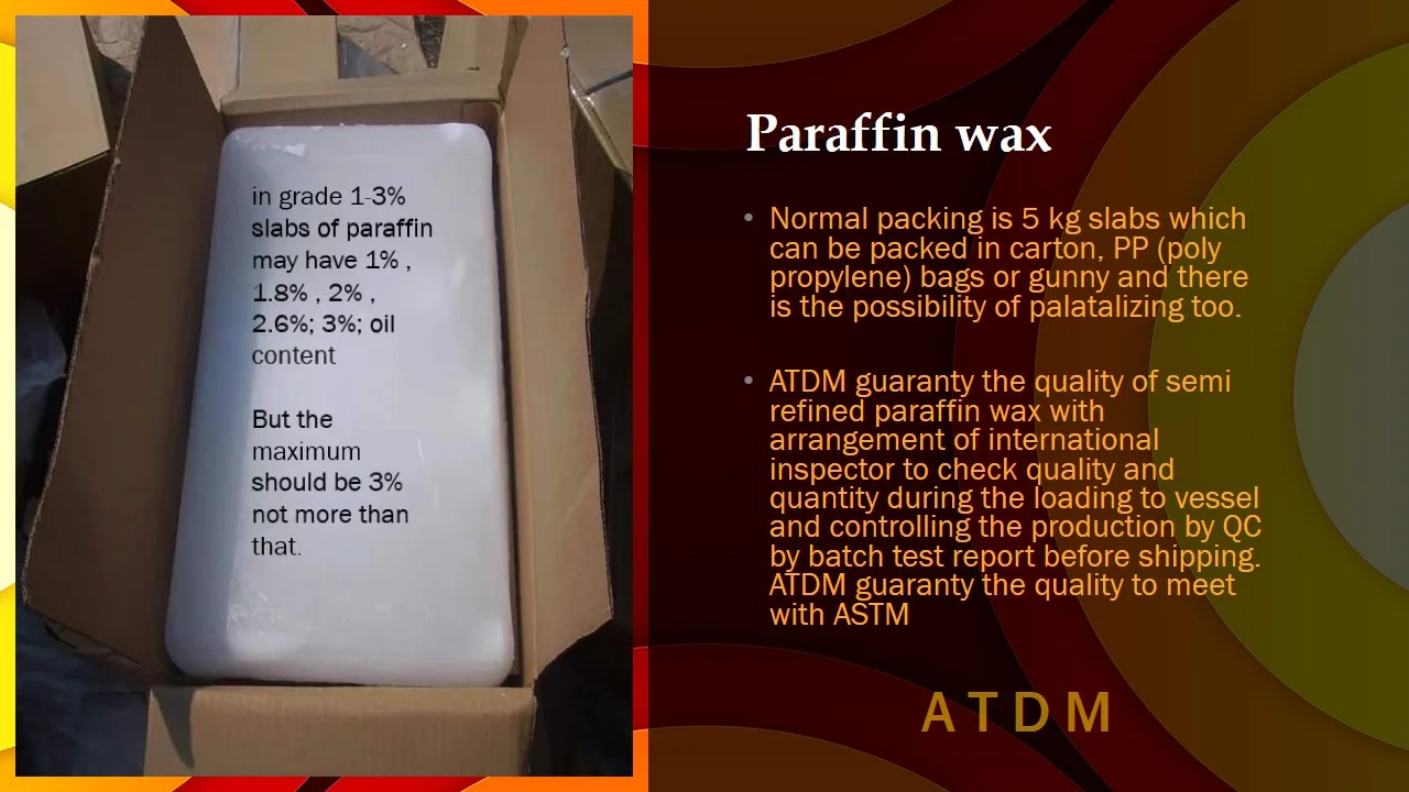 UAE Paraffin wax 1-3% Iran
