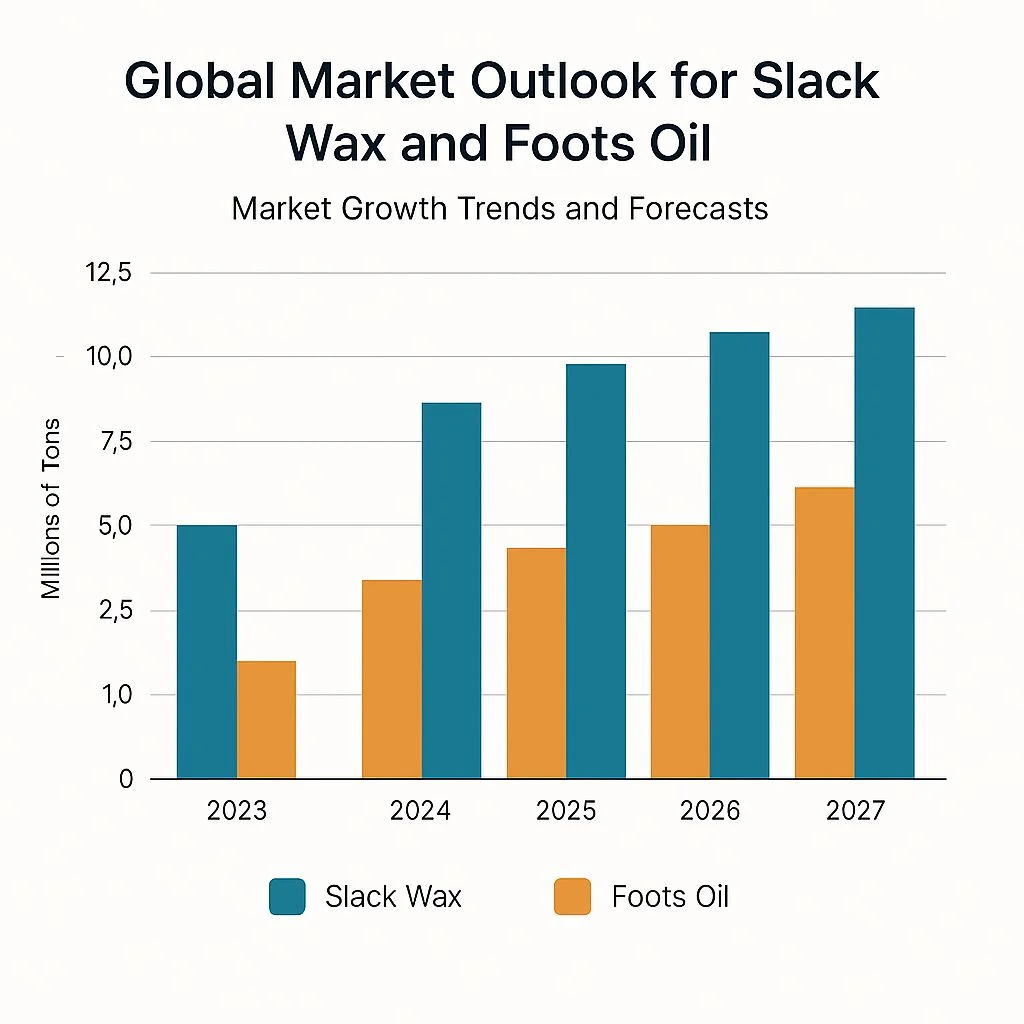 Compare of slack wax and foots oil usage