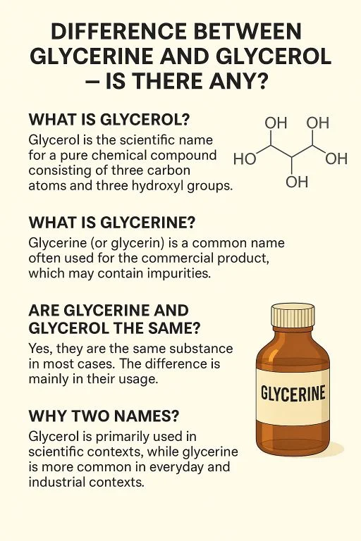 Difference of Glycerine and Glycerol